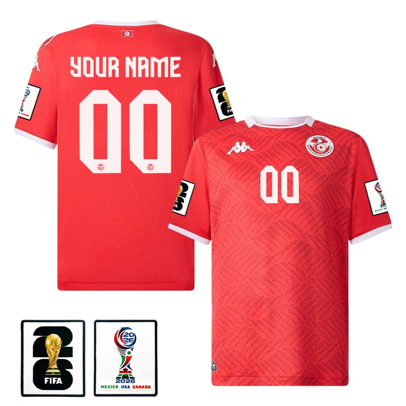Tunisia National Team 2026 Personalized Home Jersey - Red, Men