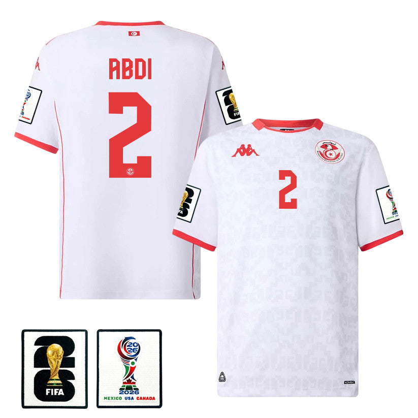 Ali Abdi 2 Tunisia National Team 2026 Away Jersey - White, Men
