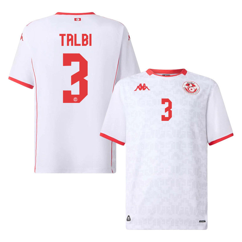 Montassar Talbi 3 Tunisia National Team 2026 Away Jersey - White, Men
