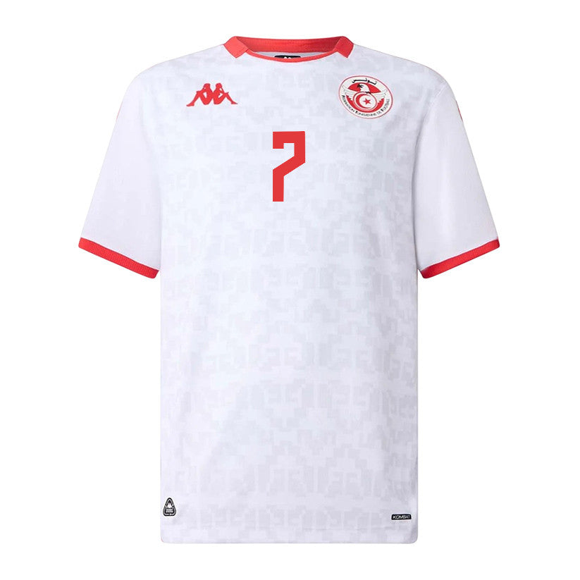 Elias Achouri 7 Tunisia National Team 2026 Away Jersey - White, Men