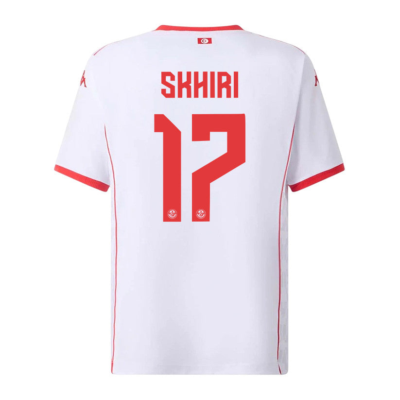Ellyes Skhiri 17 Tunisia National Team 2026 Away Jersey - White, Men