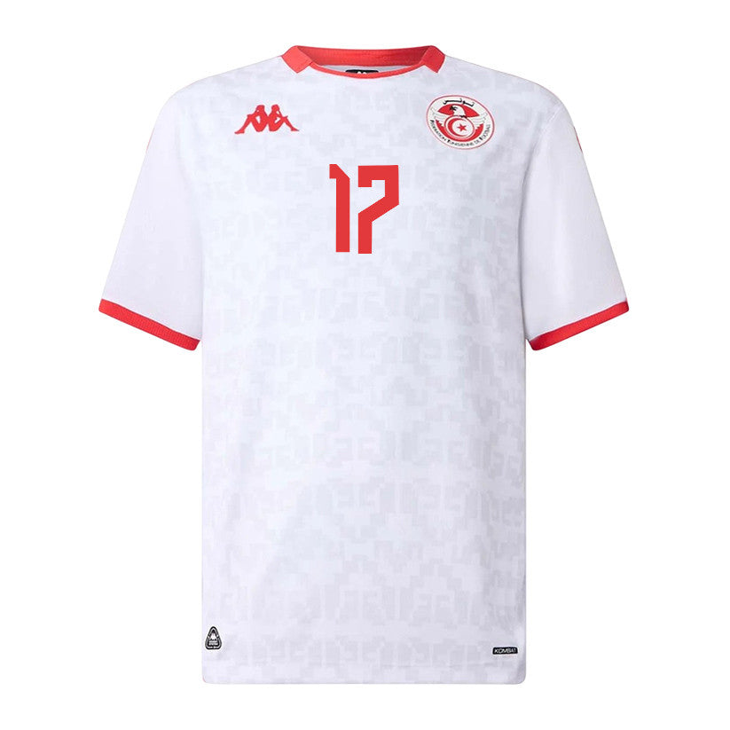 Ellyes Skhiri 17 Tunisia National Team 2026 Away Jersey - White, Men