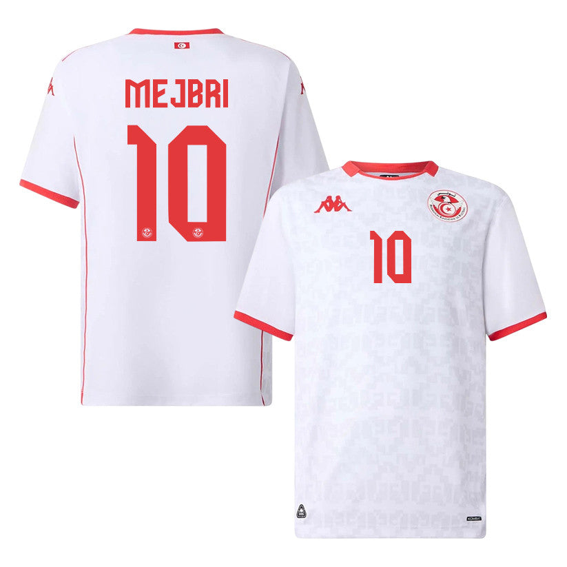Hannibal Mejbri 10 Tunisia National Team 2026 Away Jersey - White, Men