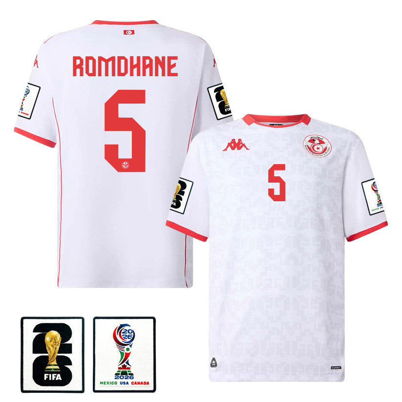 Ben Romdhane 5 Tunisia National Team 2026 Away Jersey - White, Men