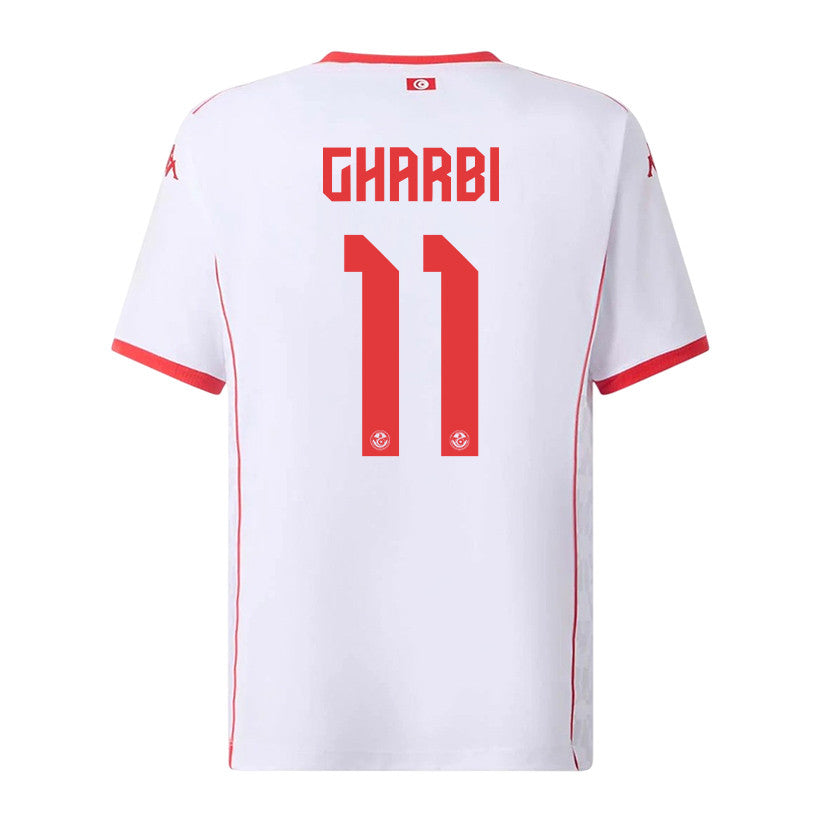 Ismael Gharbi 11 Tunisia National Team 2026 Away Jersey - White, Men