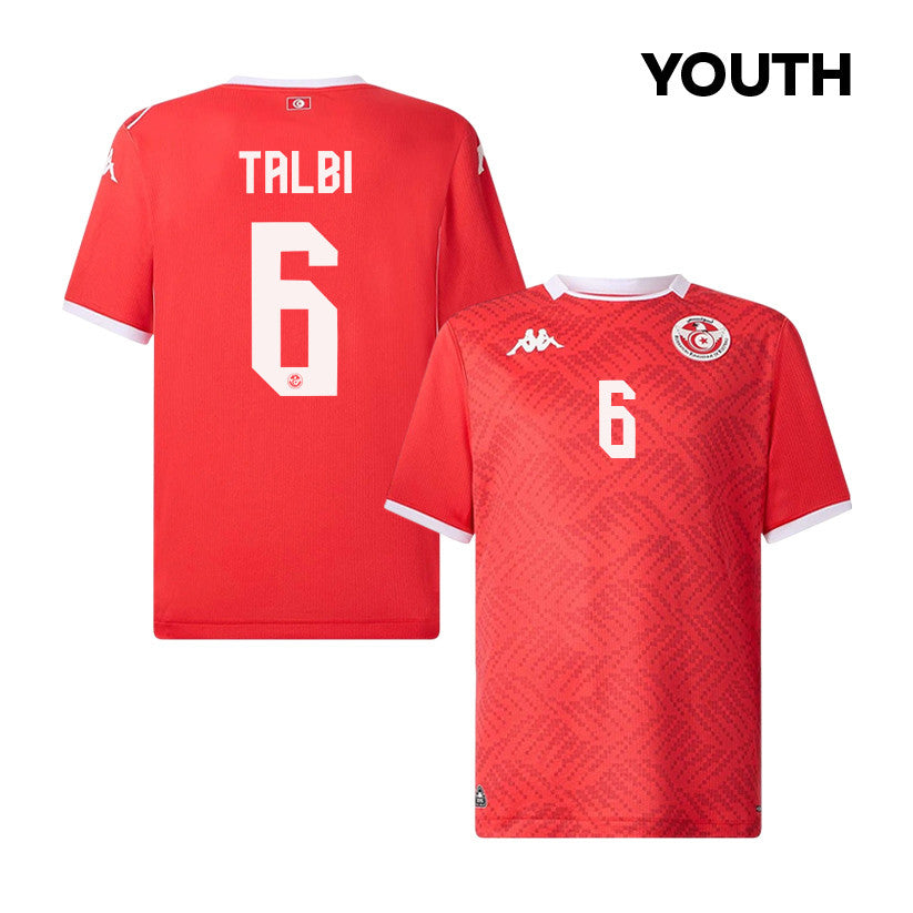 Dylan Bronn 6 Youth Tunisia National Team 2026 Home Jersey - Red