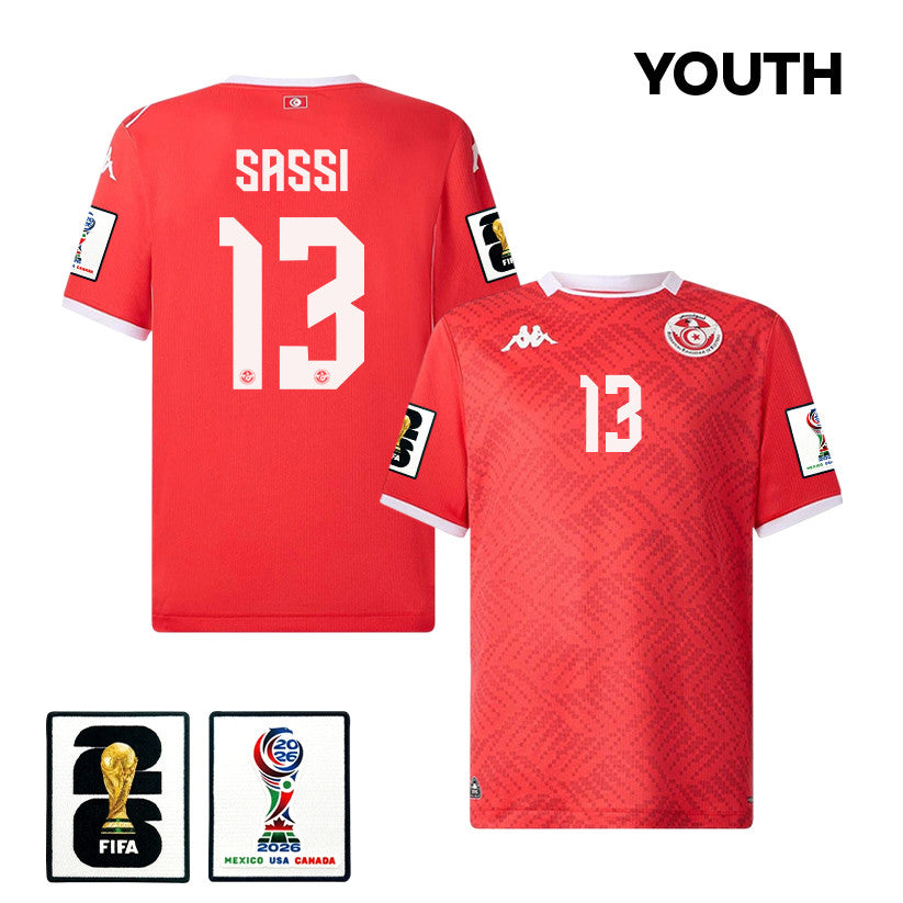 Ferjani Sassi 13 Youth Tunisia National Team 2026 Home Jersey - Red