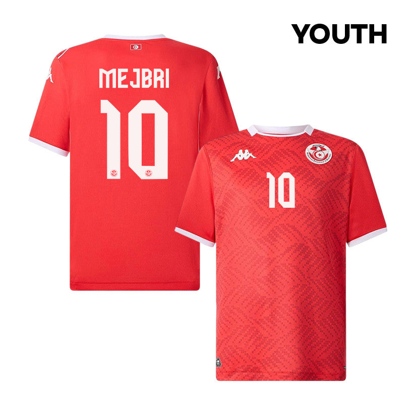Hannibal Mejbri 10 Youth Tunisia National Team 2026 Home Jersey - Red