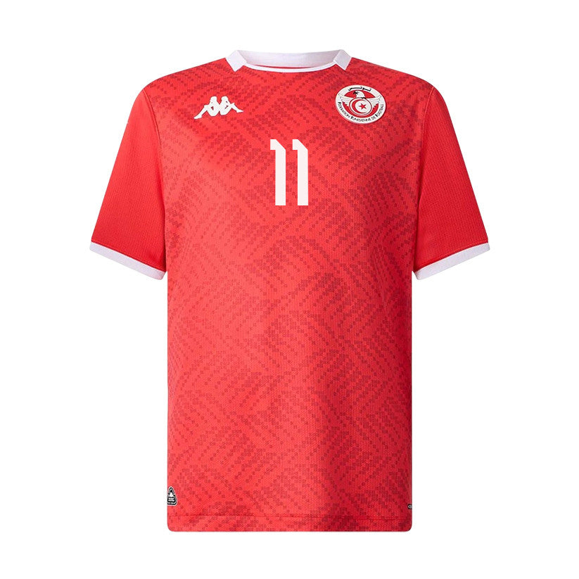 Ismael Gharbi 11 Youth Tunisia National Team 2026 Home Jersey - Red