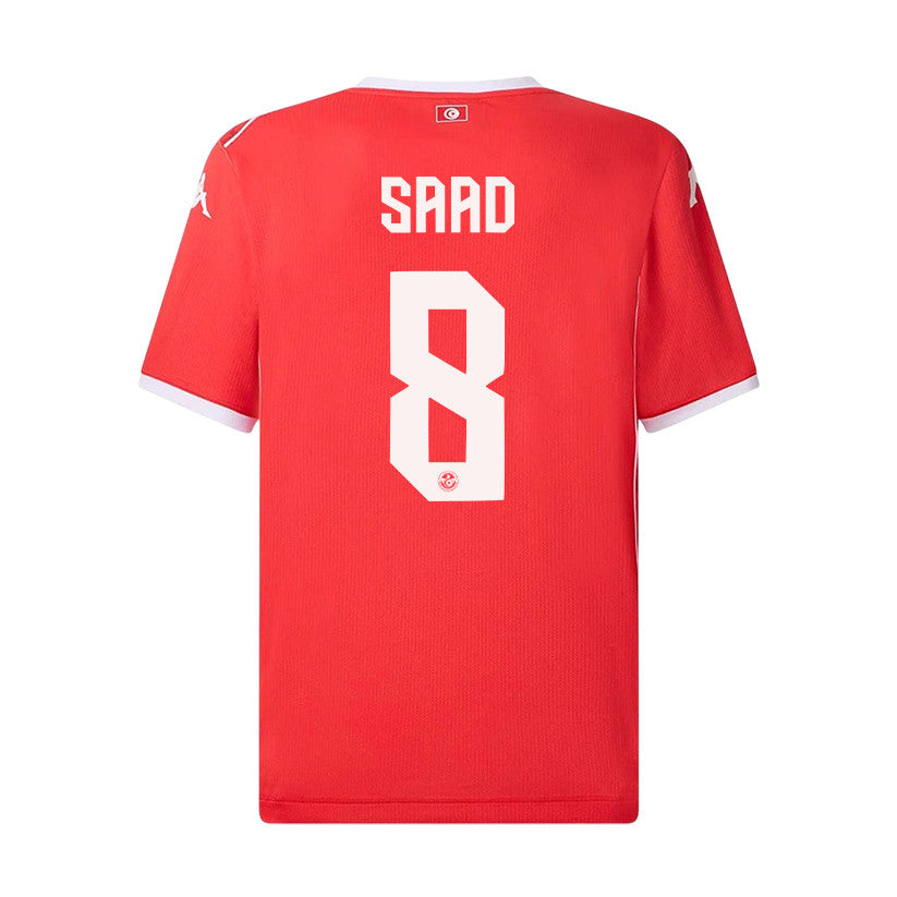Elias Saad 8 Youth Tunisia National Team 2026 Home Jersey - Red