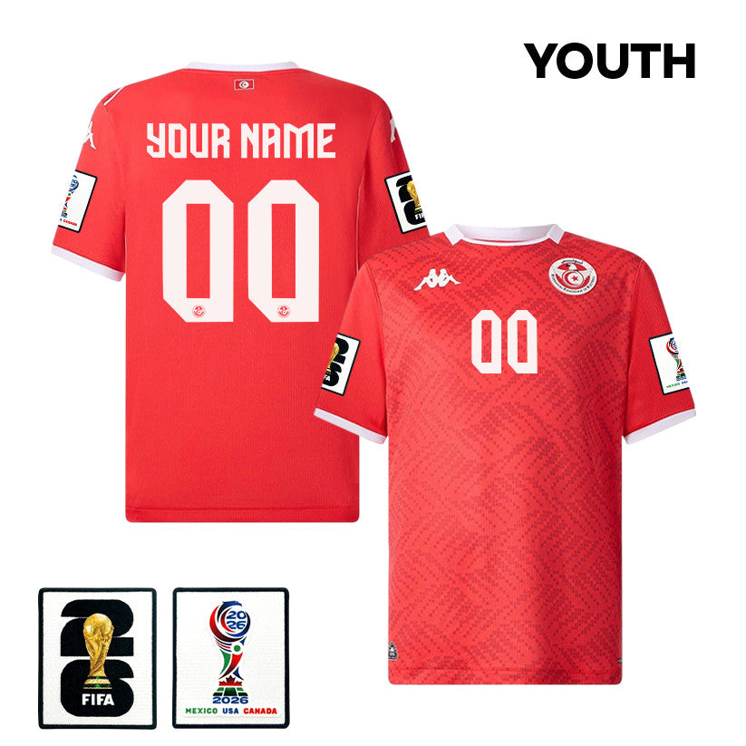 Tunisia National Team 2026 Youth Personalized Home Jersey - Red