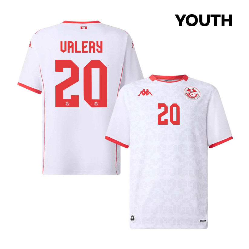 Yan Valery 20 Youth Tunisia National Team 2026 Away Jersey - White
