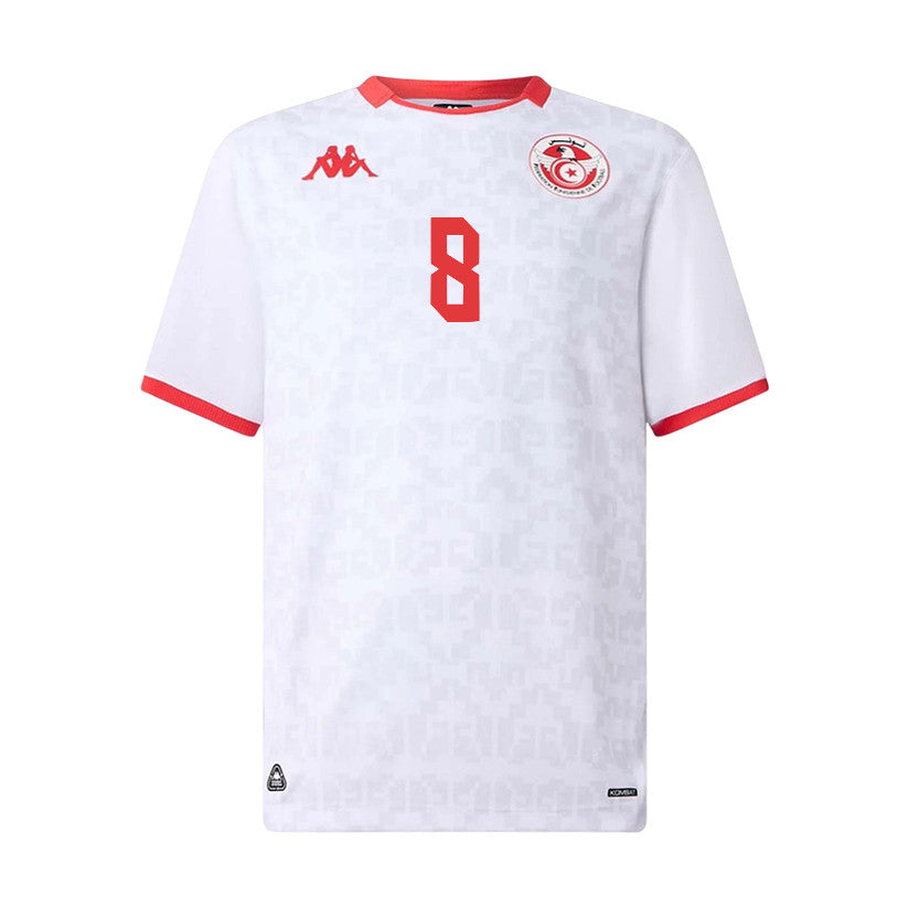 Elias Saad 8 Youth Tunisia National Team 2026 Away Jersey - White