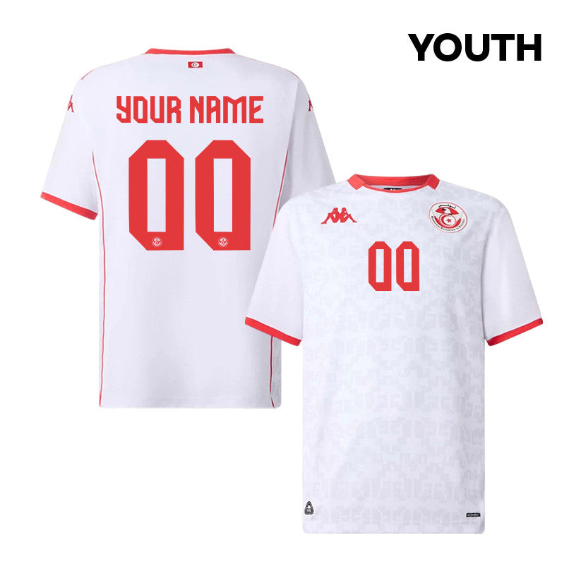 Tunisia National Team 2026 Youth Personalized Away Jersey - White