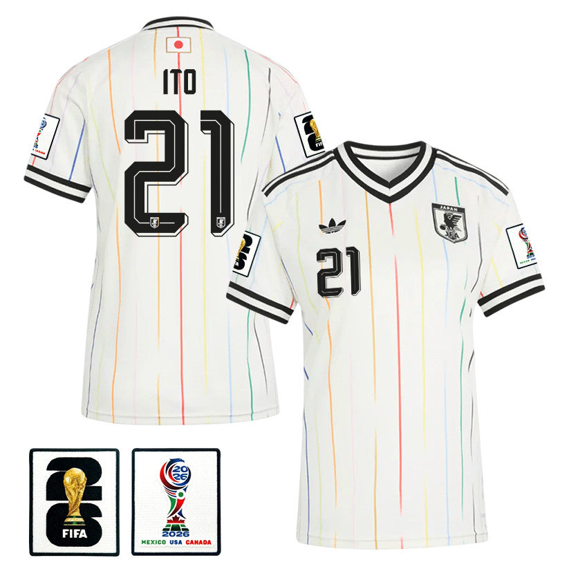 Hiroki Ito 21 Women's Japan National Team 2026 Away Jersey - Off White