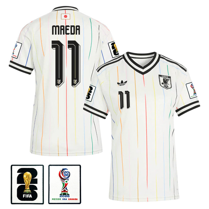 Daizen Maeda 11 Women's Japan National Team 2026 Away Jersey - Off White