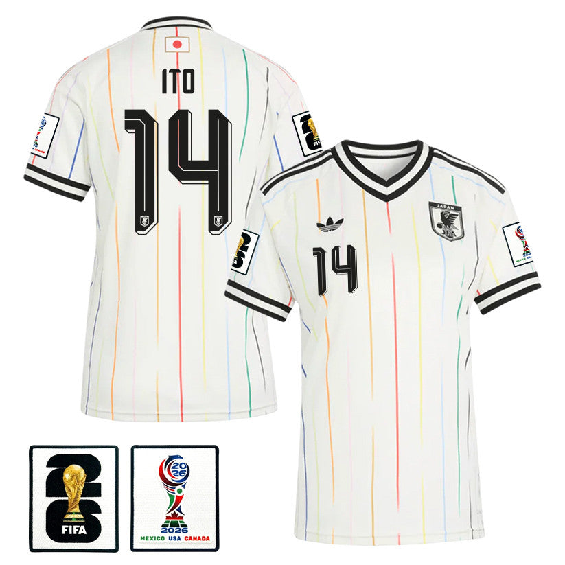 Junya Ito 14 Women's Japan National Team 2026 Away Jersey - Off White