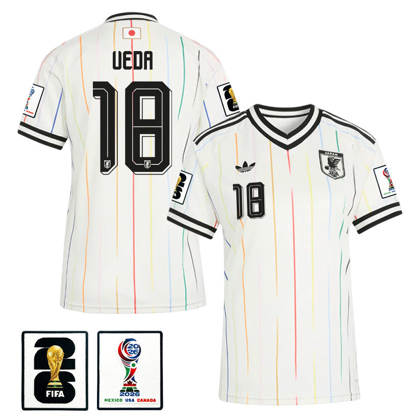 Ayase Ueda 18 Women's Japan National Team 2026 Away Jersey - Off White