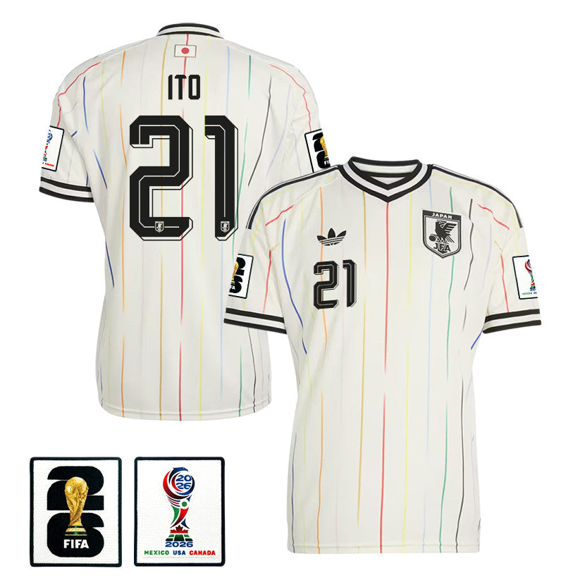 Hiroki Ito 21 Japan National Team 2026 Away Jersey - Off White, Men