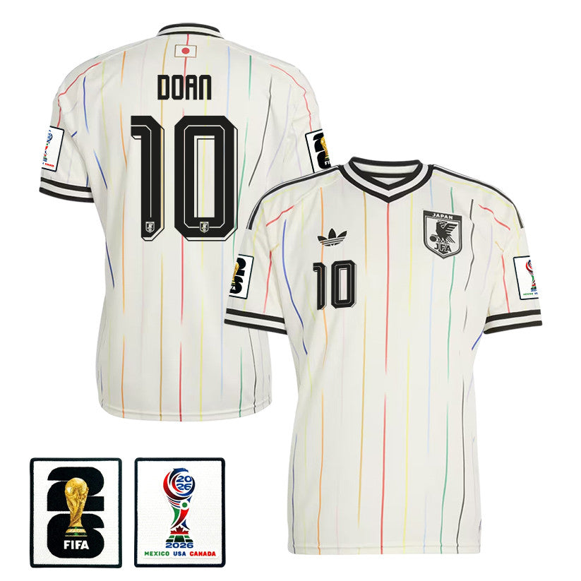 Ritsu Doan 10 Japan National Team 2026 Away Jersey - Off White, Men