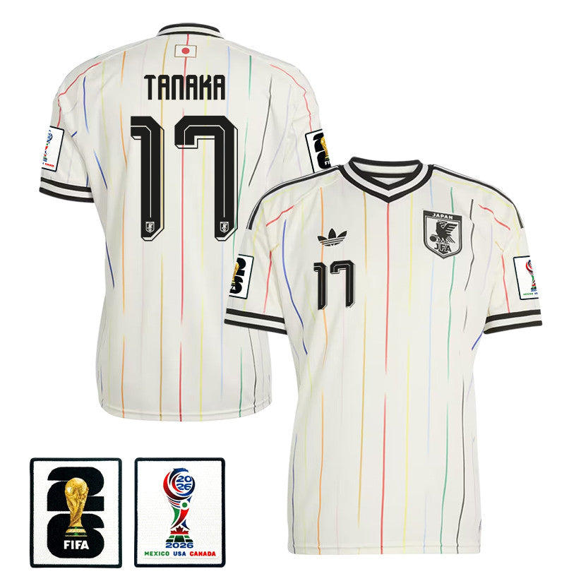 Ao Tanaka 17 Japan National Team 2026 Away Jersey - Off White, Men