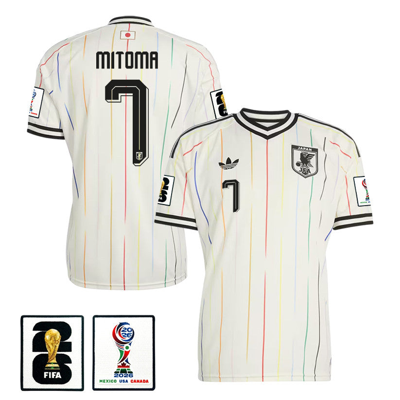 Kaoru Mitoma 7 Japan National Team 2026 Away Jersey - Off White, Men