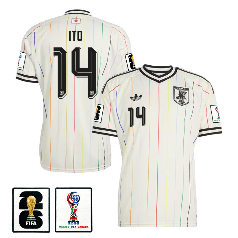 Junya Ito 14 Japan National Team 2026 Away Jersey - Off White, Men