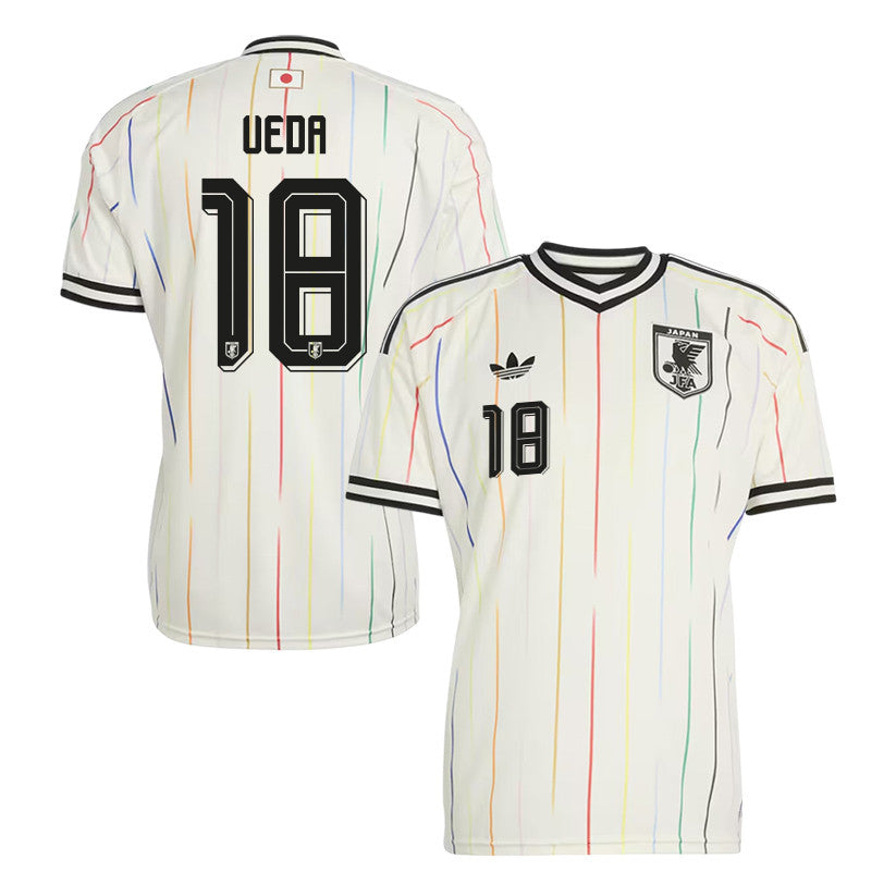 Ayase Ueda 18 Japan National Team 2026 Away Jersey - Off White, Men