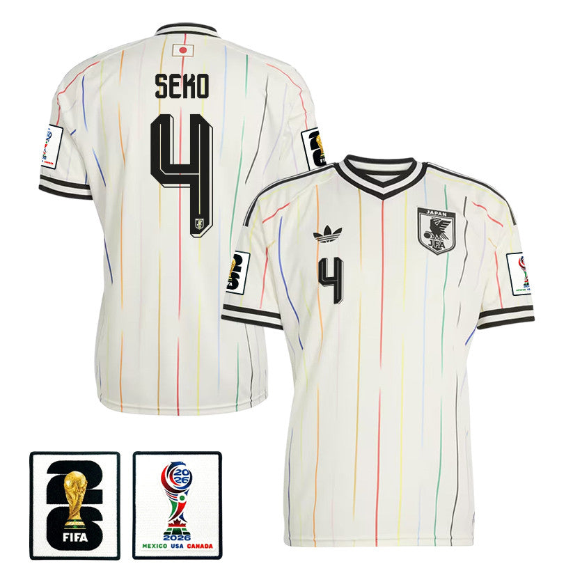 Ayumu Seko 4 Japan National Team 2026 Away Jersey - Off White, Men