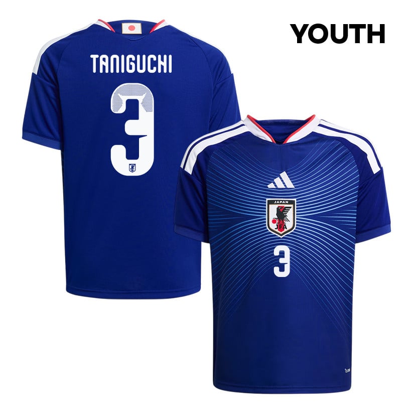 Shogo Taniguchi 3 Youth Japan National Team 2026 Home Jersey - Blue