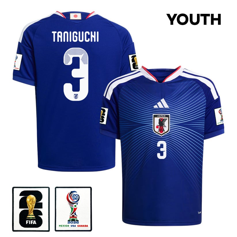 Shogo Taniguchi 3 Youth Japan National Team 2026 Home Jersey - Blue