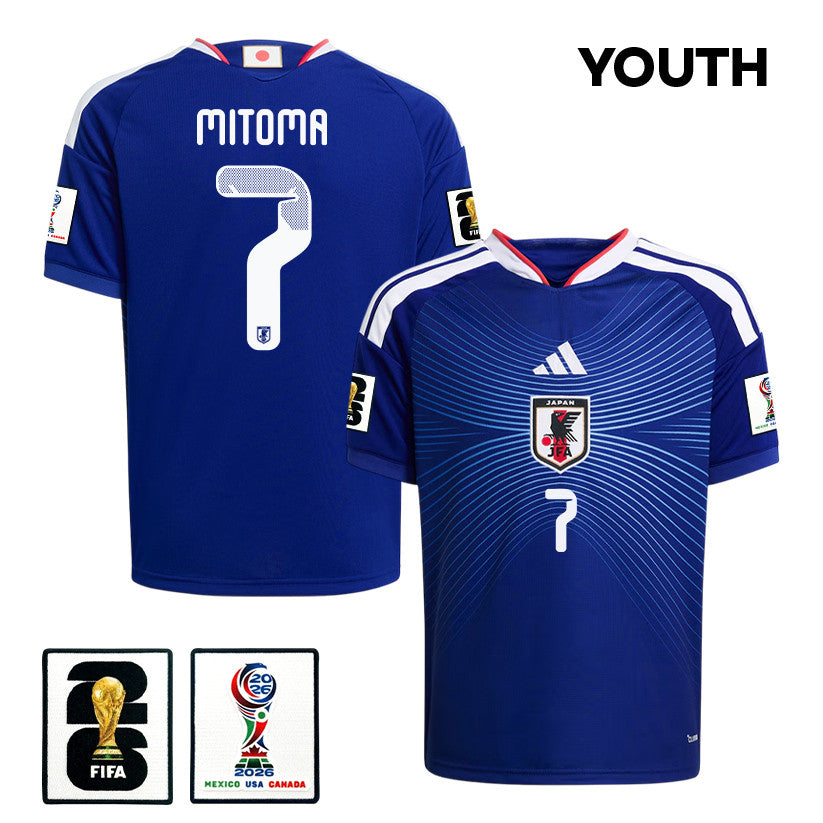 Kaoru Mitoma 7 Youth Japan National Team 2026 Home Jersey - Blue