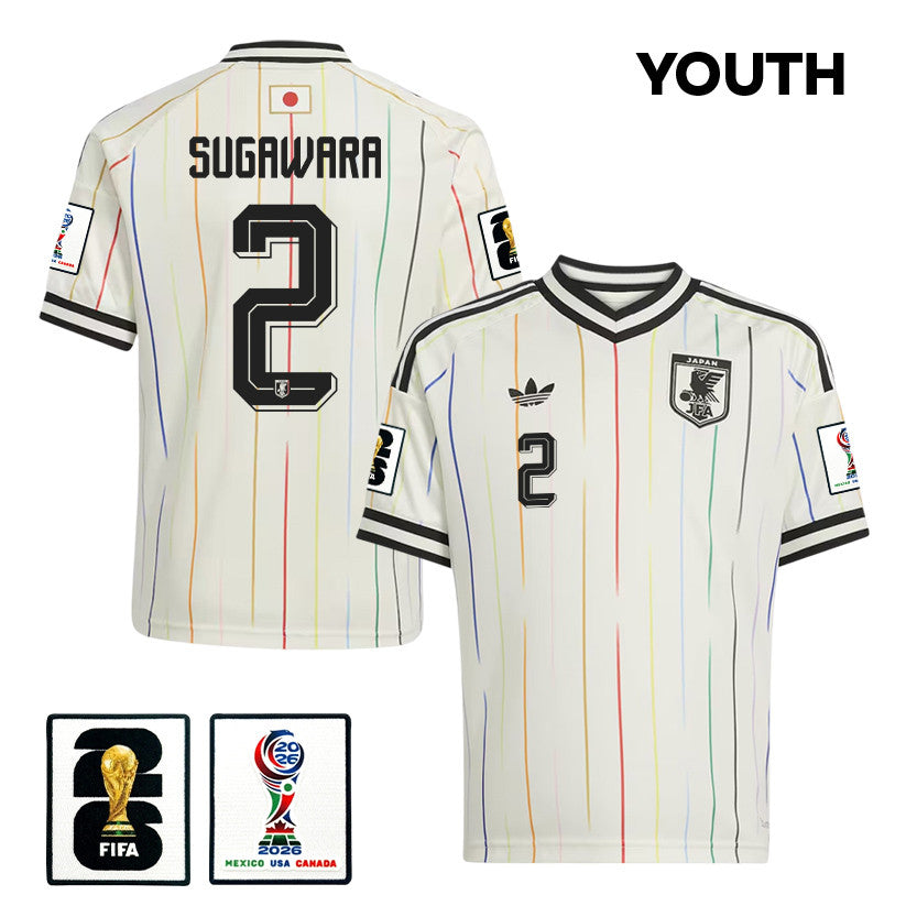 Yukinari Sugawara 2 Youth Japan National Team 2026 Away Jersey - Off White