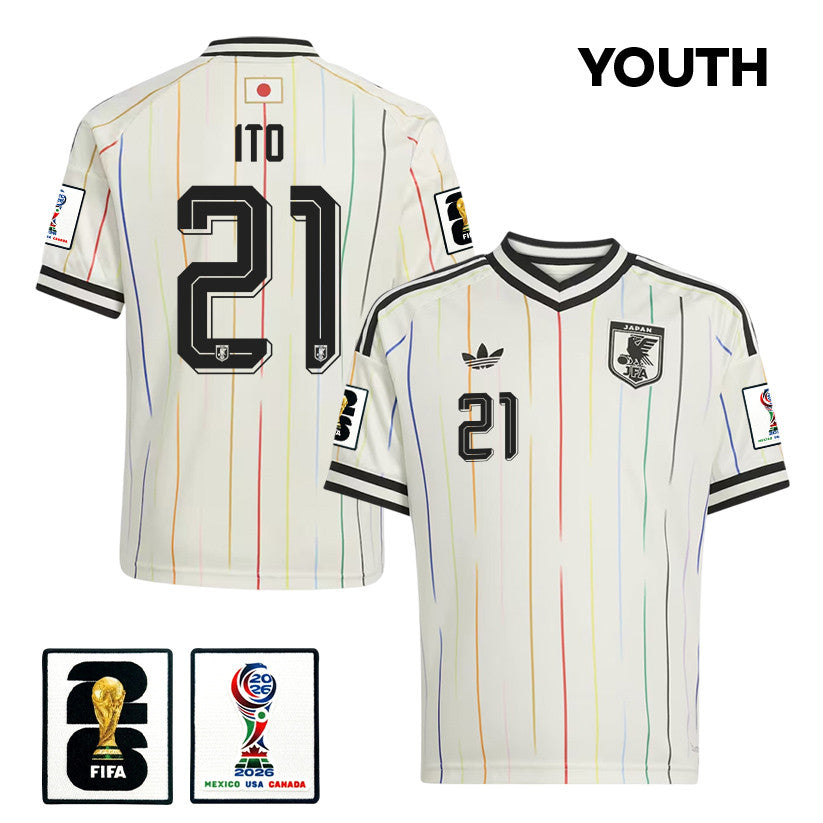 Hiroki Ito 21 Youth Japan National Team 2026 Away Jersey - Off White