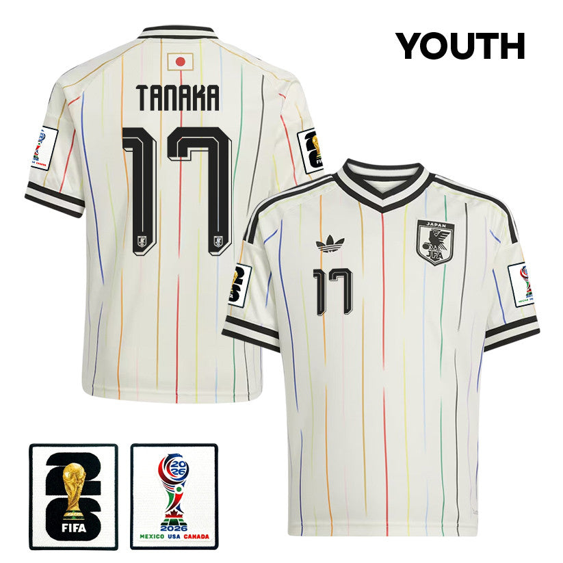 Ao Tanaka 17 Youth Japan National Team 2026 Away Jersey - Off White