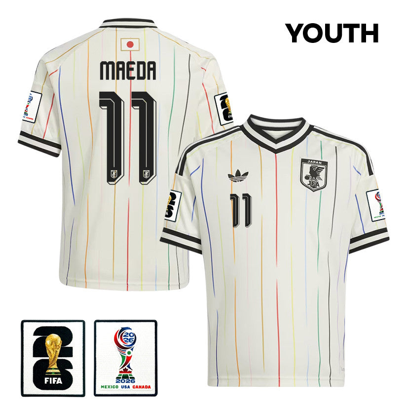 Daizen Maeda 11 Youth Japan National Team 2026 Away Jersey - Off White
