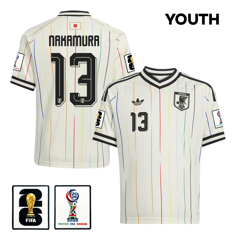Keito Nakamura 13 Youth Japan National Team 2026 Away Jersey - Off White