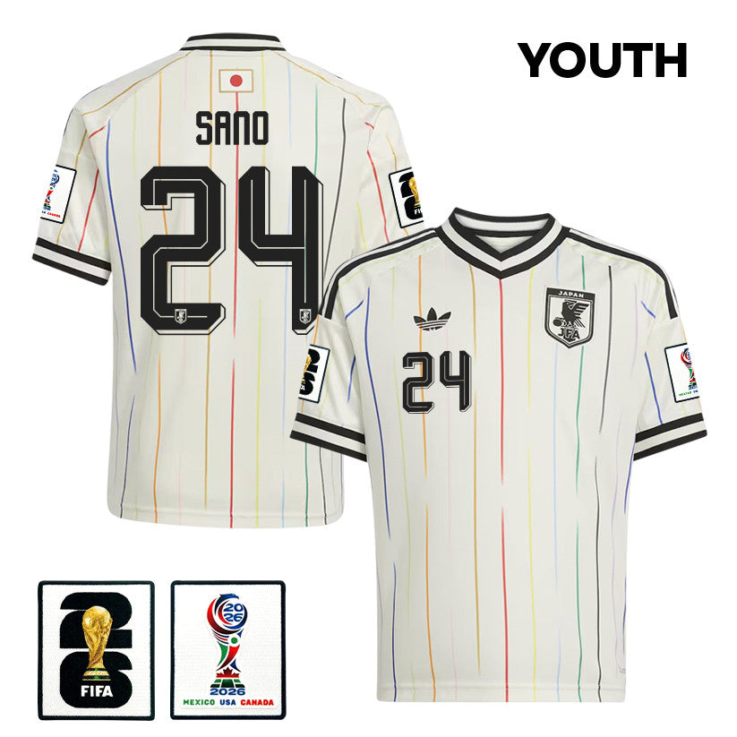 Kaishu Sano 24 Youth Japan National Team 2026 Away Jersey - Off White