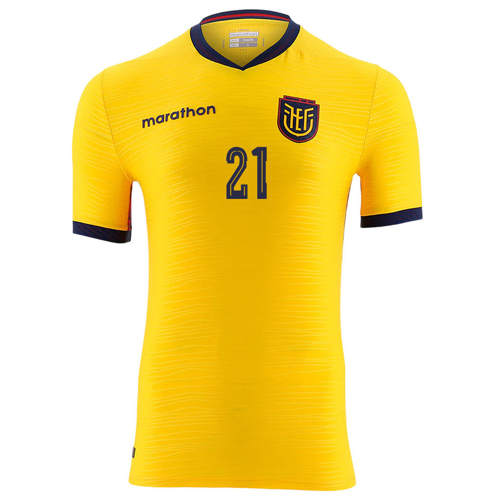 Alan Franco 21 Ecuador National Team 2026 Home Jersey - Yellow, Men