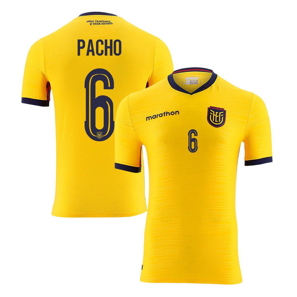 Willian Pacho 6 Ecuador National Team 2026 Home Jersey - Yellow, Men