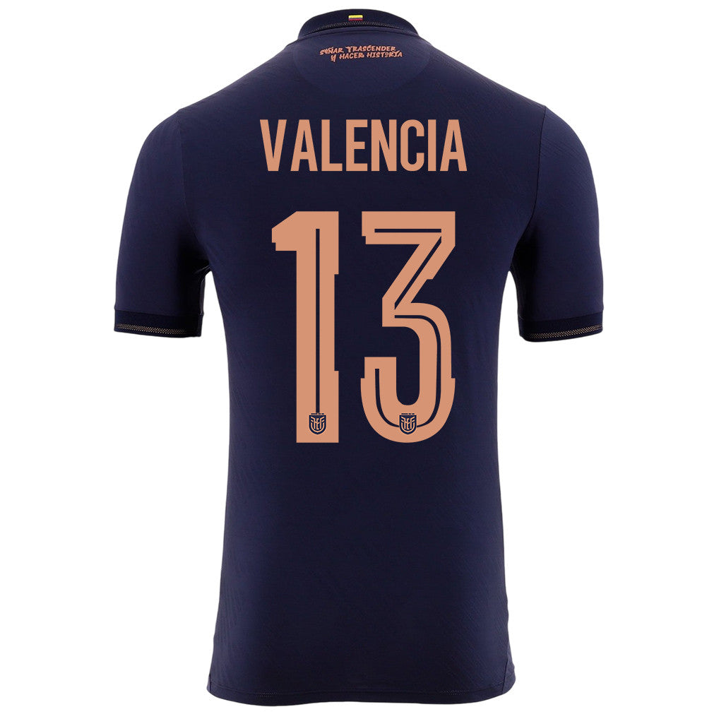 Enner Valencia 13 Ecuador National Team 2026 Away Jersey - Navy, Men