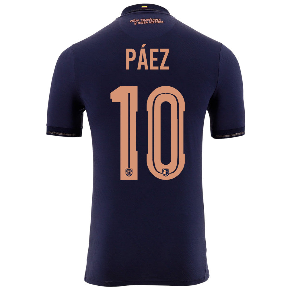 Kendry Páez 10 Ecuador National Team 2026 Away Jersey - Navy, Men