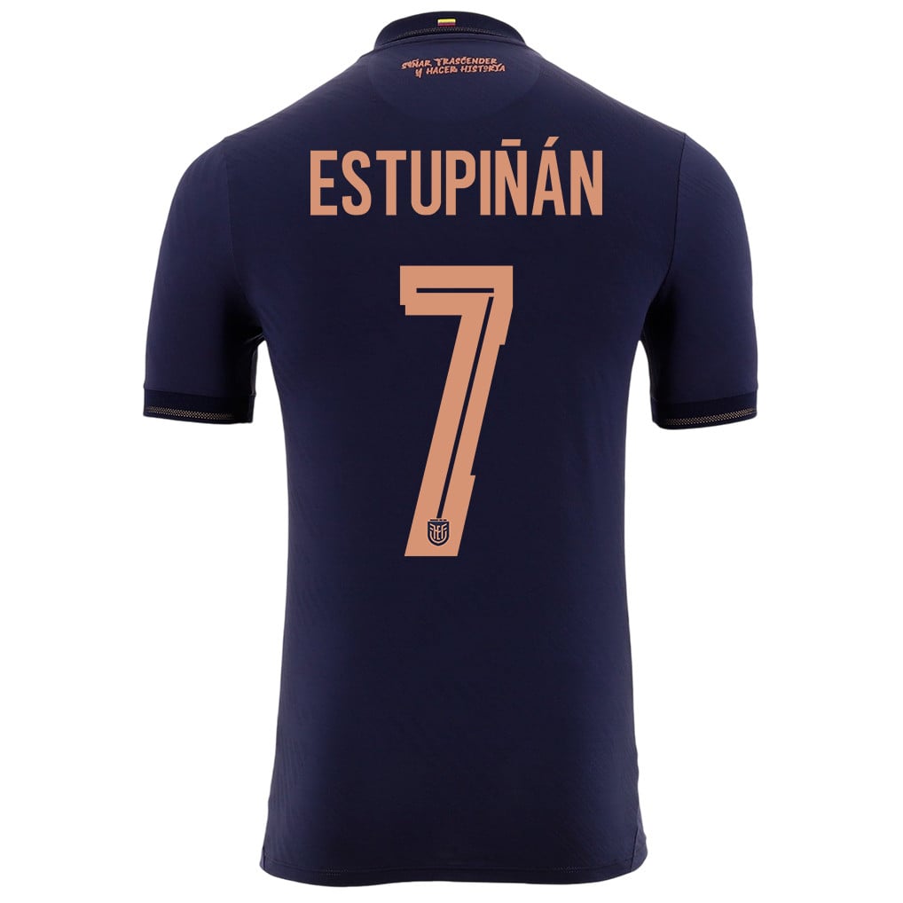 Pervis Estupiñán 7 Ecuador National Team 2026 Away Jersey - Navy, Men