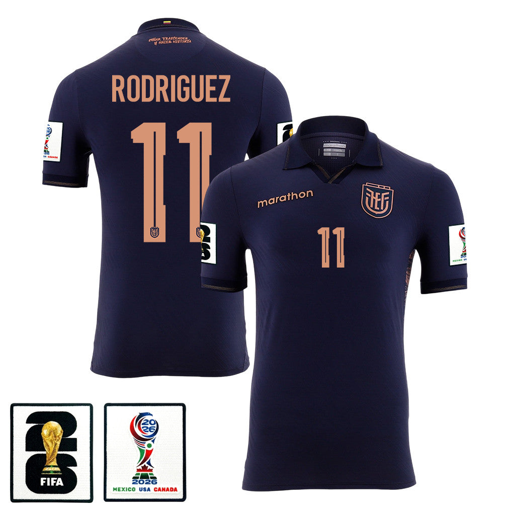 Kevin Rodriguez 11 Ecuador National Team 2026 Away Jersey - Navy, Men