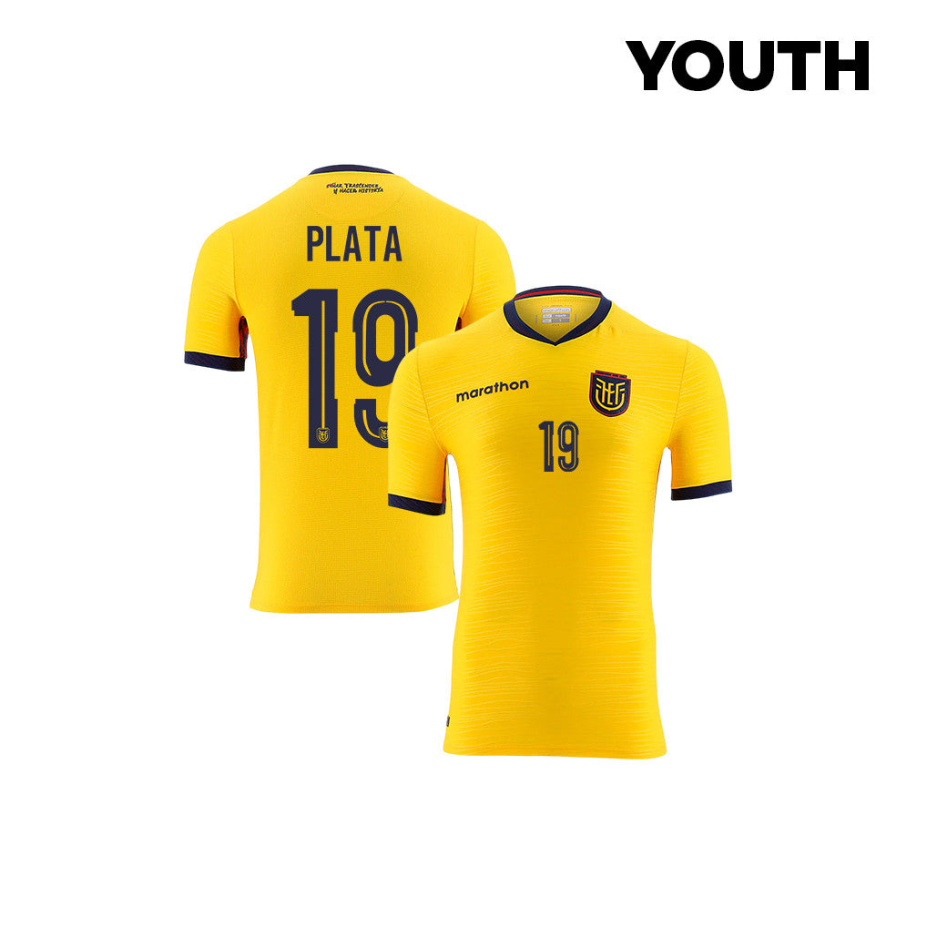 Gonzalo Plata 19 Youth Ecuador National Team 2026 Home Jersey - Yellow