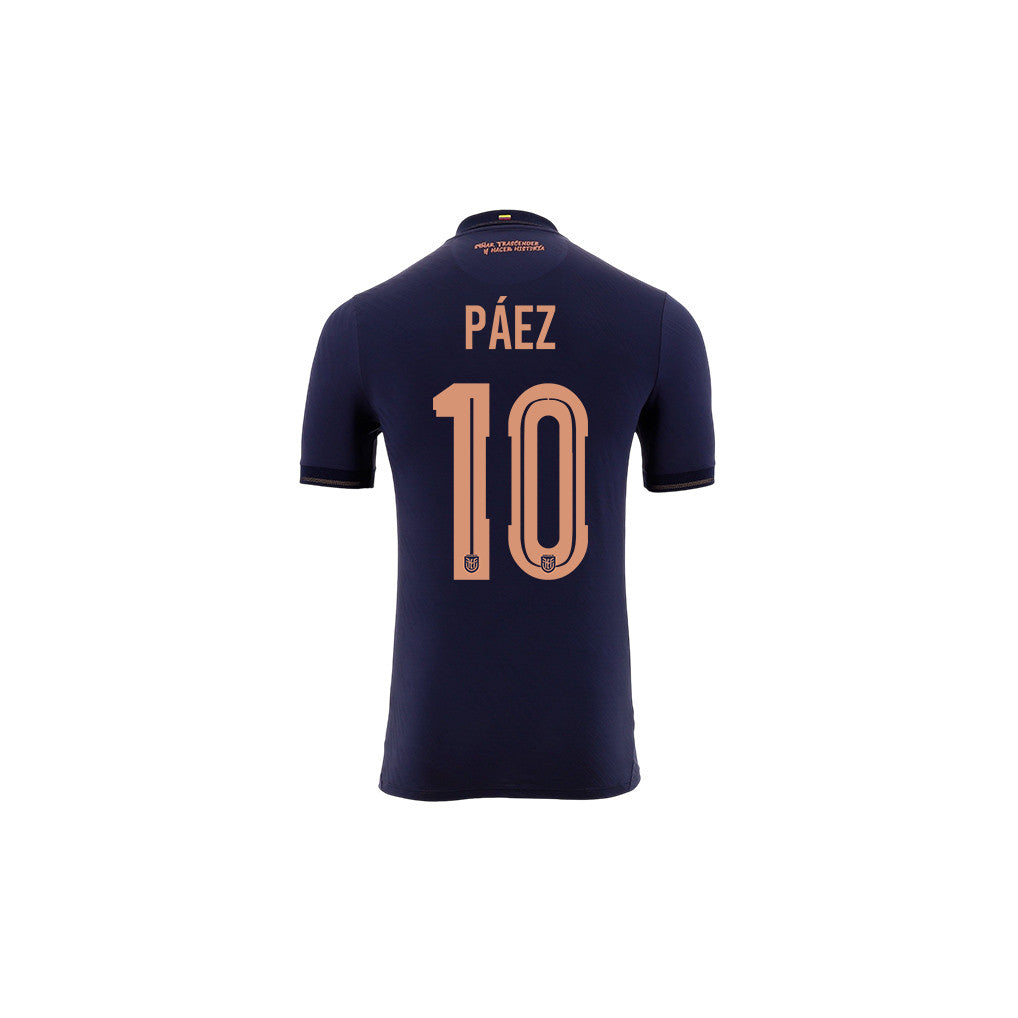 Kendry Páez 10 Youth Ecuador National Team 2026 Away Jersey - Navy