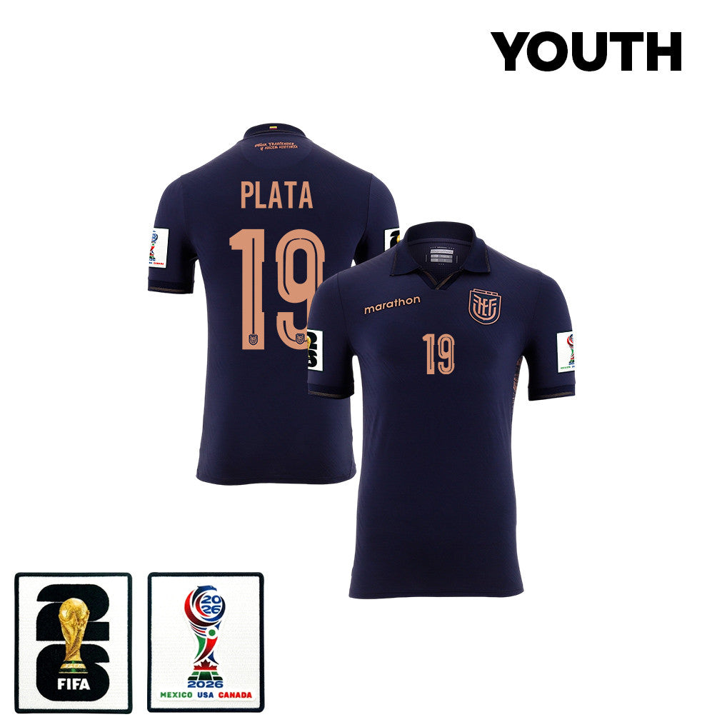 Gonzalo Plata 19 Youth Ecuador National Team 2026 Away Jersey - Navy