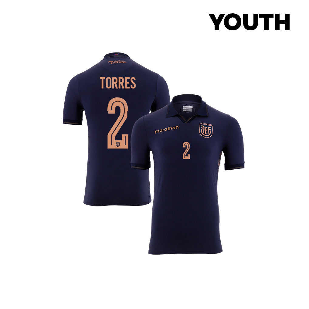 Félix Torres 2 Youth Ecuador National Team 2026 Away Jersey - Navy