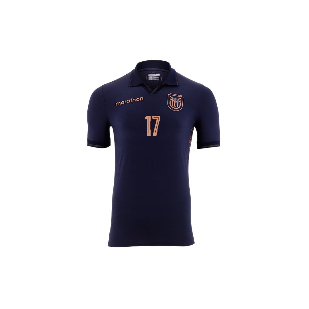 Angelo Preciado 17 Youth Ecuador National Team 2026 Away Jersey - Navy