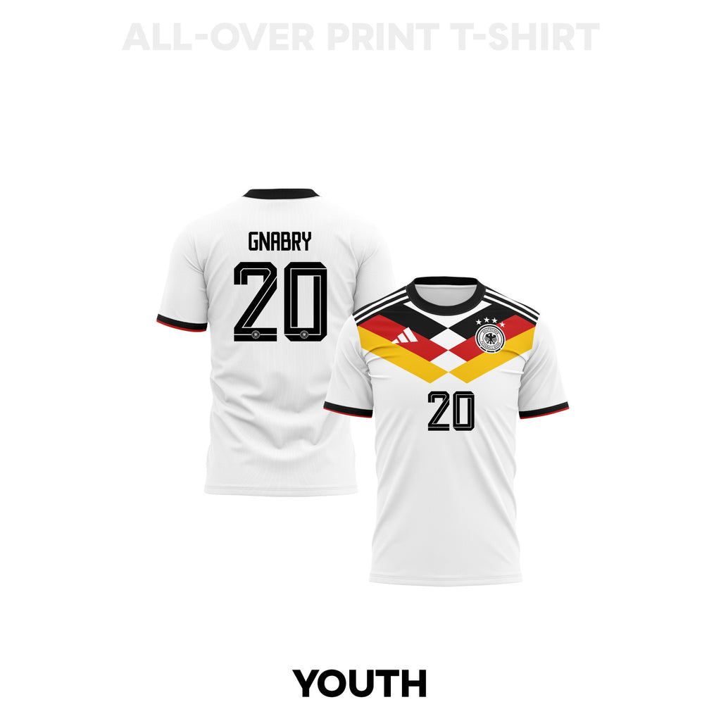 Serge Gnabry 20 Youth Germany 2026 Home 3D T-shirt Fully Printed – White